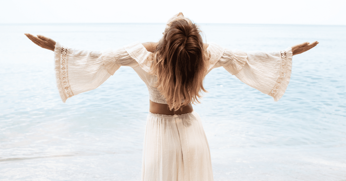 Life celebration, woman celebrating her life